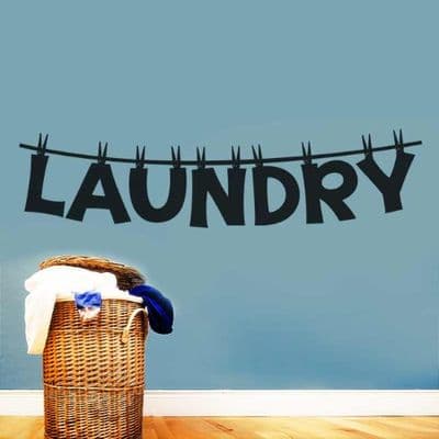 Laundry Wall Art Line Sticker