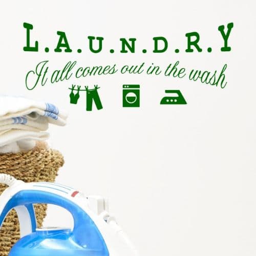 Laundry Wall Sticker It All Comes Out In The Wash
