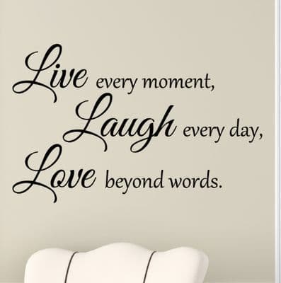 Live Every Moment Wall Art Sticker