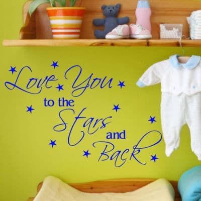 Love You To The Stars  And Back Wall Sticker
