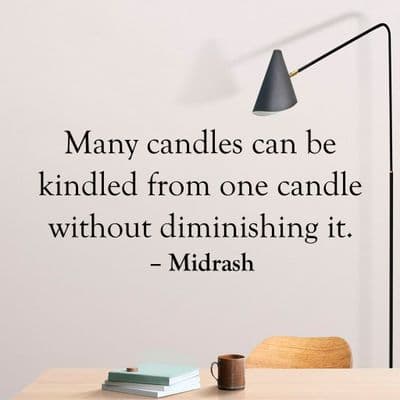 Many Candles Can Be Kindled Wall Quote