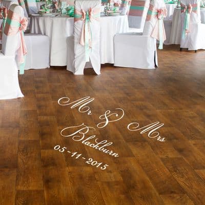 Mr & Mrs Dance Floor Decal