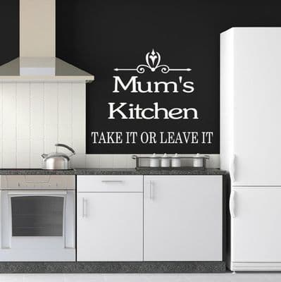 Mum's Kitchen Personalised Wall Sticker