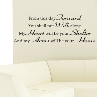 My Arms Will Be Your Home Family Wall Sticker