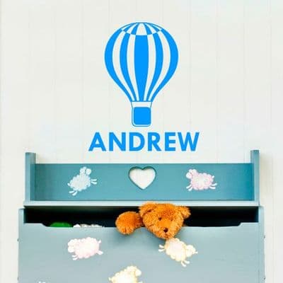 Name & Hot Air Balloon Sticker