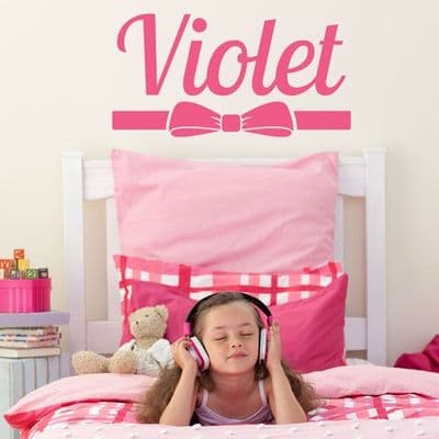 Name & Ribbon Bow Sticker