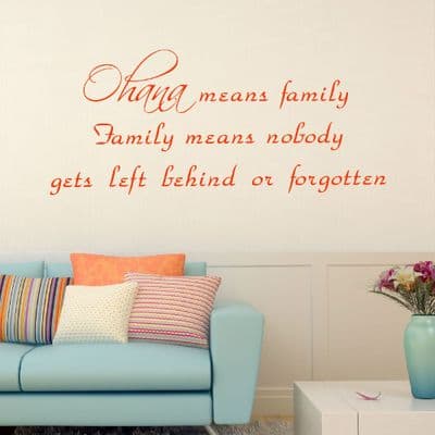 Ohana Means Family Wall Sticker
