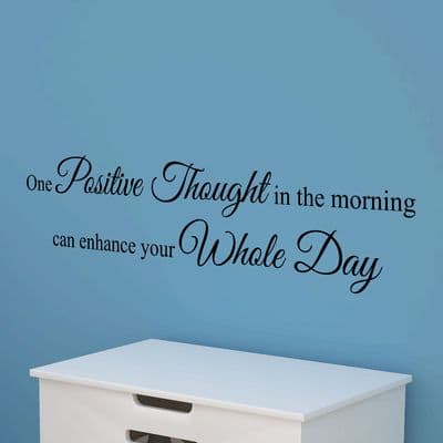 One Positive Thought Motivational Wall Quote