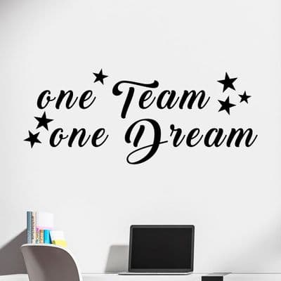 One Team Wall Quote Sticker