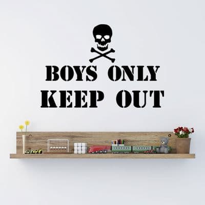 Only Boys Keep Out Sitcker