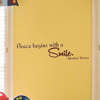 Peace Begins With A Smile Sticker
