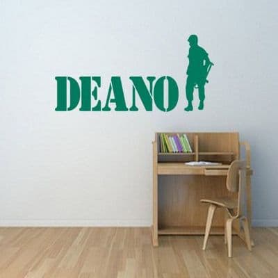 Personalised Army Man Sticker
