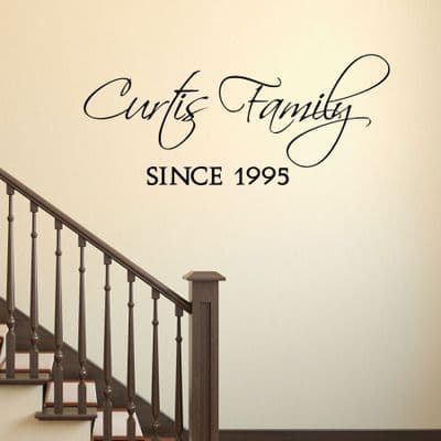 Personalised Family Surname Wall Sticker