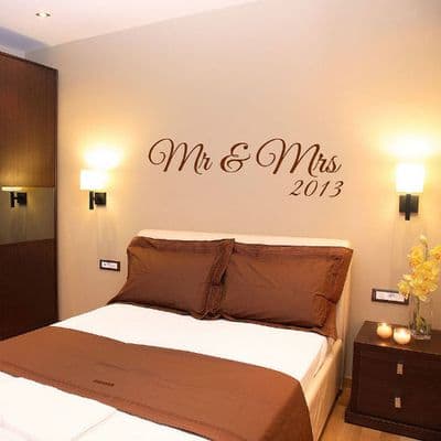 Personalised Mr & Mrs Wall Sticker