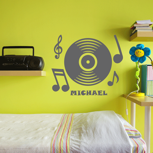 Personalised Music Notes Wall Sticker