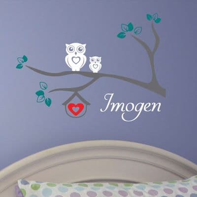 Personalised Owl Wall Sticker
