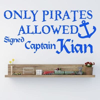 Personalised Pirate Wall Sticker