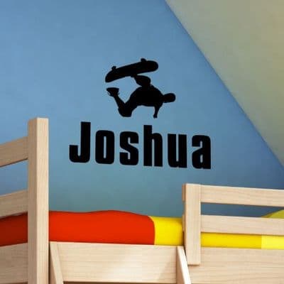 Personalised Skateboarder Wall Sticker