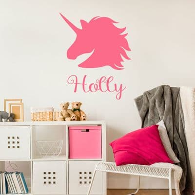 Personalised Unicorn Head Sticker