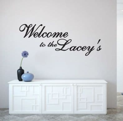 Personalised Welcome Sign Wall Sticker