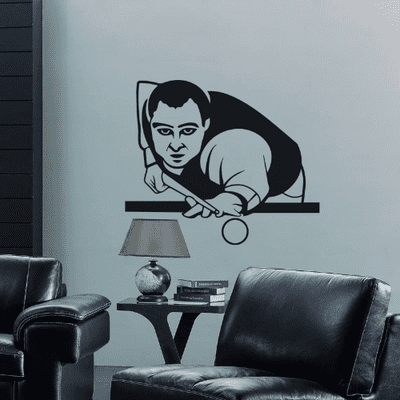 Pool Player Wall Sticker