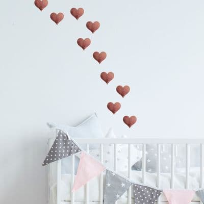 Rose Gold Heart Stickers