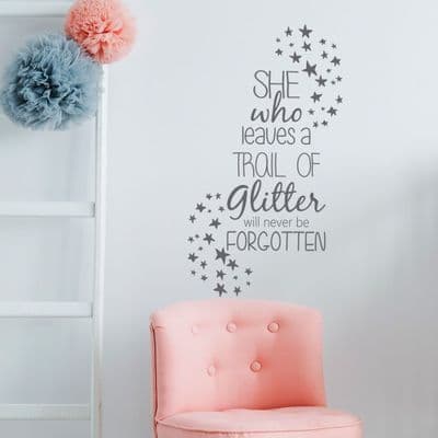 She Who Leaves A Trail Of Glitter Wall Sticker