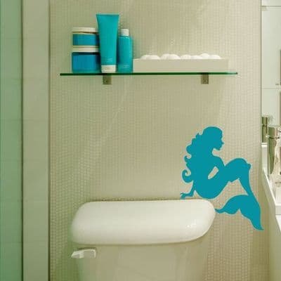 Sitting Mermaid Bathroom Sticker