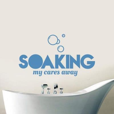 Soaking My Cares Away Bathroom Wall Sticker