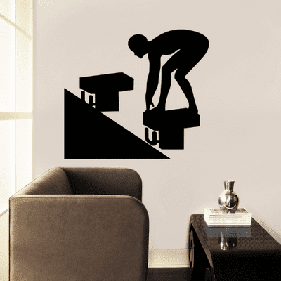 Swimmer Diving Wall Sticker