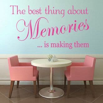 The Best Thing About Making Memories Wall Art