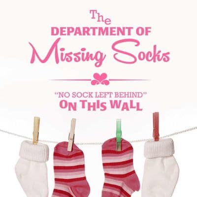 The Department Of Missing Socks Laundry Wall Sticker