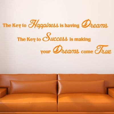 The Key To Happiness Wall Sticker