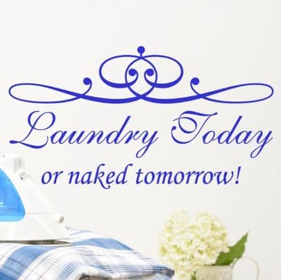 The Laundry Today Or Naked Tomorrow Wall Art Sticker