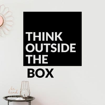 Think Outside The Box Wall Quote Sticker