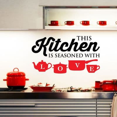This Kitchen Is Seasoned With Love Kitchen Sticker