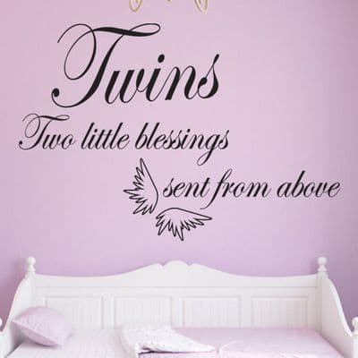Twins Two Little Blessings Wall Sticker
