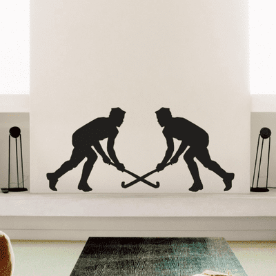 Two Hockey Players Wall Sticker