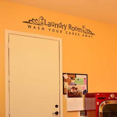 Wash Your Cares Away Laundry Room Wall Art