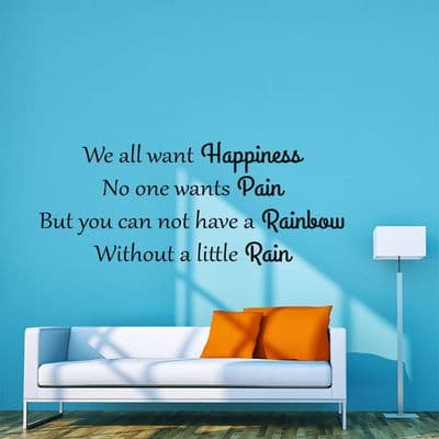 We All Want Happiness Quote Sticker