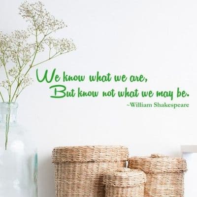 We Know What We Wall Sticker