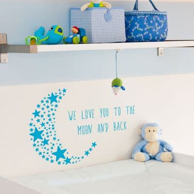 We Love You To The Moon And Back Wall Sticker