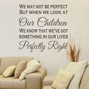 We May Not Be Perfect Family Wall Sticker