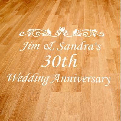 Wedding Anniversary Dance Floor Decal
