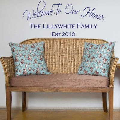 Welcome To Our Home Family Wall Sticker