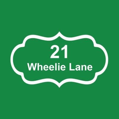 Wheelie Bin Sticker Fancy Shape