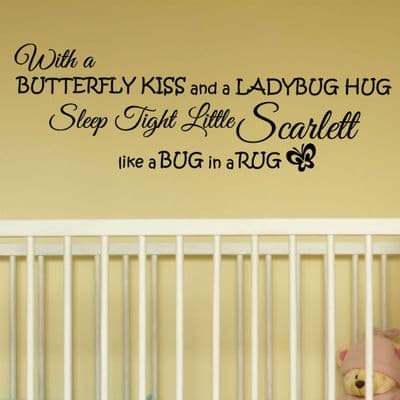 With A Butterfly Kiss Wall Sticker