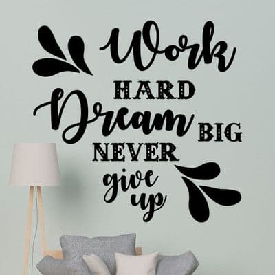 Work Hard Motivational Wall Sticker