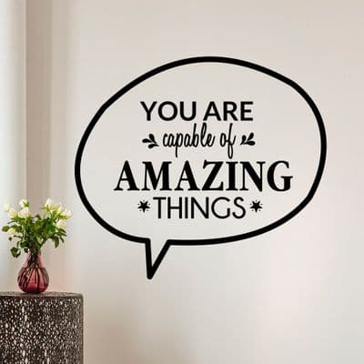 You Are Capable Inspirational Wall Quote
