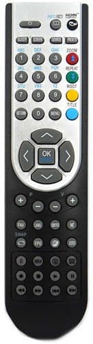 Bush TV Remote Control For LED24970DVDFHDW LED-24970DVDFHDW LED-24970 ...